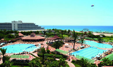 Панорама отеля Club Hotel Turan Prince World 5* HV1 (Клуб Отель Туран Принц Ворлд 5* HV1) Фото отеля Club Hotel Turan Prince World 5* HV1 (Клуб Отель Туран Принц Ворлд 5* HV1)