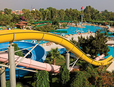 Водные горки отеля Club Hotel Turan Prince World 5* HV1 (Клуб Отель Туран Принц Ворлд 5* HV1) Фото отеля Club Hotel Turan Prince World 5* HV1 (Клуб Отель Туран Принц Ворлд 5* HV1)