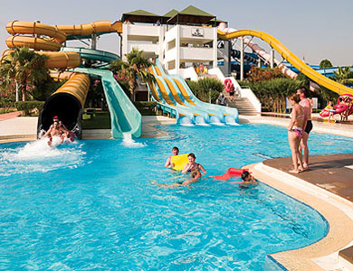 Водные горки отеля Club Hotel Turan Prince World 5* HV1 (Клуб Отель Туран Принц Ворлд 5* HV1) Фото отеля Club Hotel Turan Prince World 5* HV1 (Клуб Отель Туран Принц Ворлд 5* HV1)