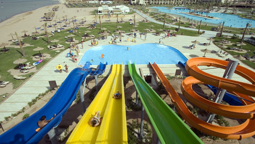 Водные горки отеля Jaz Aquamarine Resort 5* (Джаз Аквамарин Резорт 5*) Фото отеля Jaz Aquamarine Resort 5* (Джаз Аквамарин Резорт 5*)
