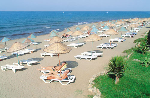 Пляж отеля MC Mahberi Beach Hotel 4* (МС Махбери Бич Отель 4*) Фото отеля MC Mahberi Beach Hotel 4* (МС Махбери Бич Отель 4*)
