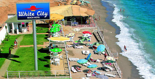 Пляж отеля White City Beach Hotel 4* (Вайт Сити Бич Отель 4*) Фото отеля White City Beach Hotel 4* (Вайт Сити Бич Отель 4*)