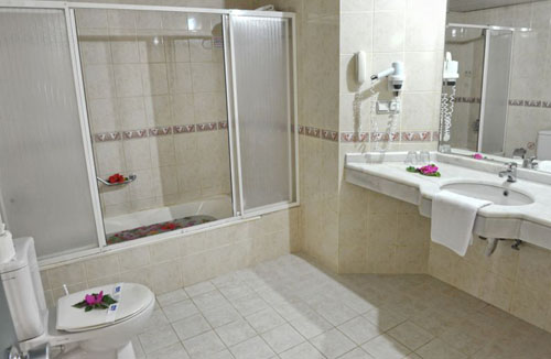 Ванная комната в номере отеля Caretta Relax Hotel 4* (Каретта Релакс Отель 4*) Фото отеля Caretta Relax Hotel 4* (Каретта Релакс Отель 4*)