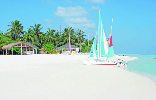 Пляж отеля Holiday Island Resort & Spa 4* (Холидей Айленд Резорт энд Спа 4*) Фото отеля Holiday Island Resort & Spa 4* (Холидей Айленд Резорт энд Спа 4*)