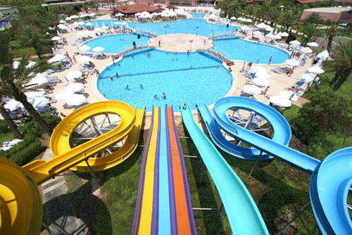 Водные горки отеля Selge Beach Resort & Spa 5* (Сельге Бич Резорт энд Спа 5*) Фото отеля Selge Beach Resort & Spa 5* (Сельге Бич Резорт энд Спа 5*)