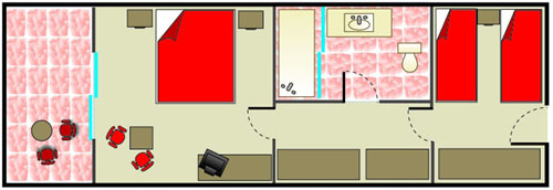 План номера Family Room отеля Magic Life Kalawy Imperial 5* (Мэджик Лайф Калави Империал 5*) Фото отеля Magic Life Kalawy Imperial 5* (Мэджик Лайф Калави Империал 5*)