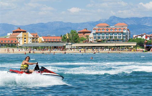 Пляж отеля Seher Resort & Spa 5* (Сехер Резорт энд Спа 5*) Фото отеля Seher Resort & Spa 5* (Сехер Резорт энд Спа 5*)