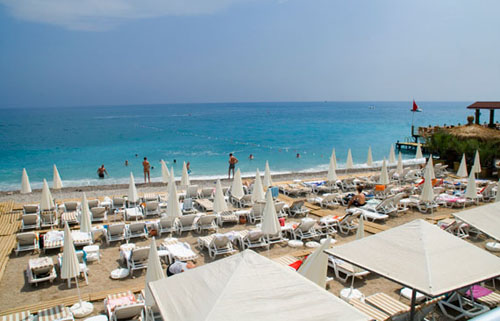 Пляж отеля Club Hotel Sunbel 4* (Клуб Отель Санбел 4*) Фото отеля Club Hotel Sunbel 4* (Клуб Отель Санбел 4*)