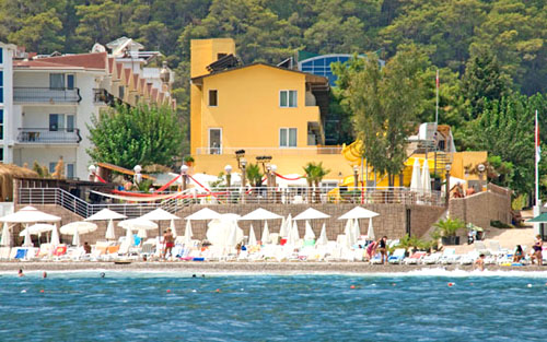 Пляж отеля Club Hotel Sunbel 4* (Клуб Отель Санбел 4*) Фото отеля Club Hotel Sunbel 4* (Клуб Отель Санбел 4*)
