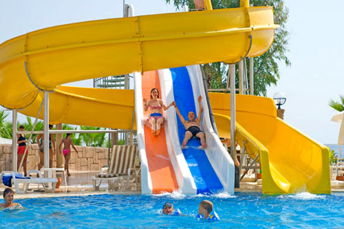 Водные горки отеля Club Hotel Sunbel 4* (Клуб Отель Санбел 4*) Фото отеля Club Hotel Sunbel 4* (Клуб Отель Санбел 4*)