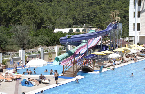 Водные горки отеля Grand Pasa Hotel 5* (Гранд Паша Отель 5*) Фото отеля Grand Pasa Hotel 5* (Гранд Паша Отель 5*)