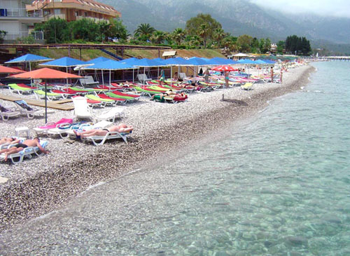 Пляж отеля Kaftans Hotel 3* (Кафтанс Отель 3*) Фото отеля Kaftans Hotel 3* (Кафтанс Отель 3*)