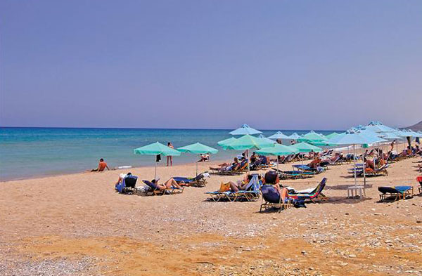 Пляж отеля Kavros Beach Resort 3* (Каврос Бич Резорт 3*) Фото отеля Kavros Beach Resort 3* (Каврос Бич Резорт 3*)