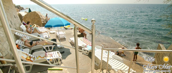 Пляж отеля Villa Mare Mar 4* (Вилла Маре Мар 4*) Фото отеля Villa Mare Mar 4* (Вилла Маре Мар 4*)